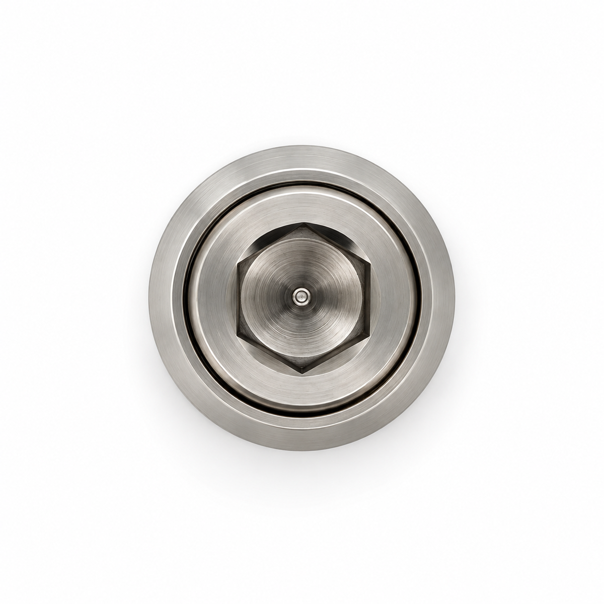 Vooraanzicht van titanium inbusbout M12x1.25 met Cup Washer