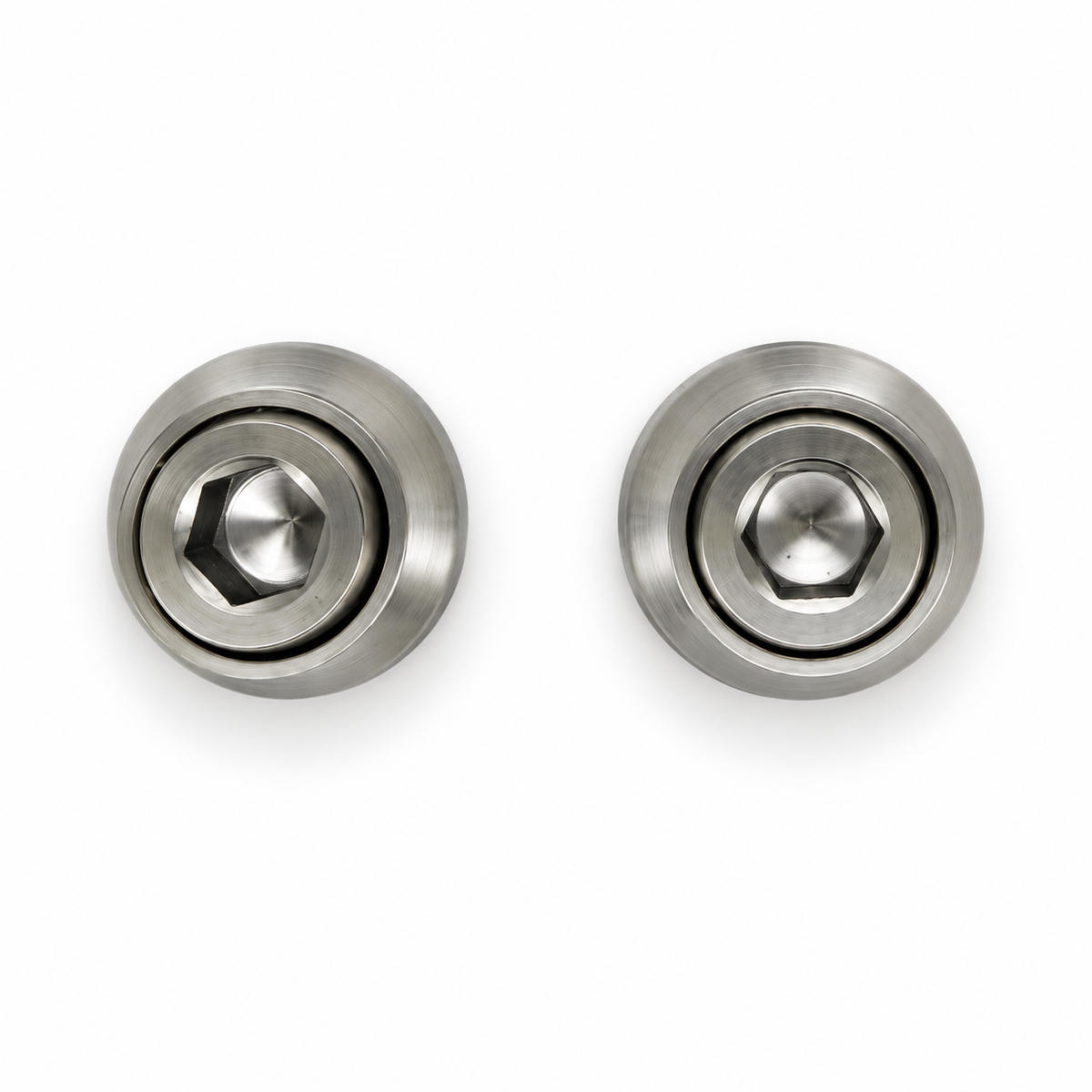 Vooraanzicht van titanium inbusbouten M6 met Cup Washers