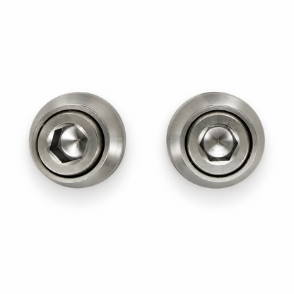 Vooraanzicht van titanium inbusbouten M6 met Cup Washers