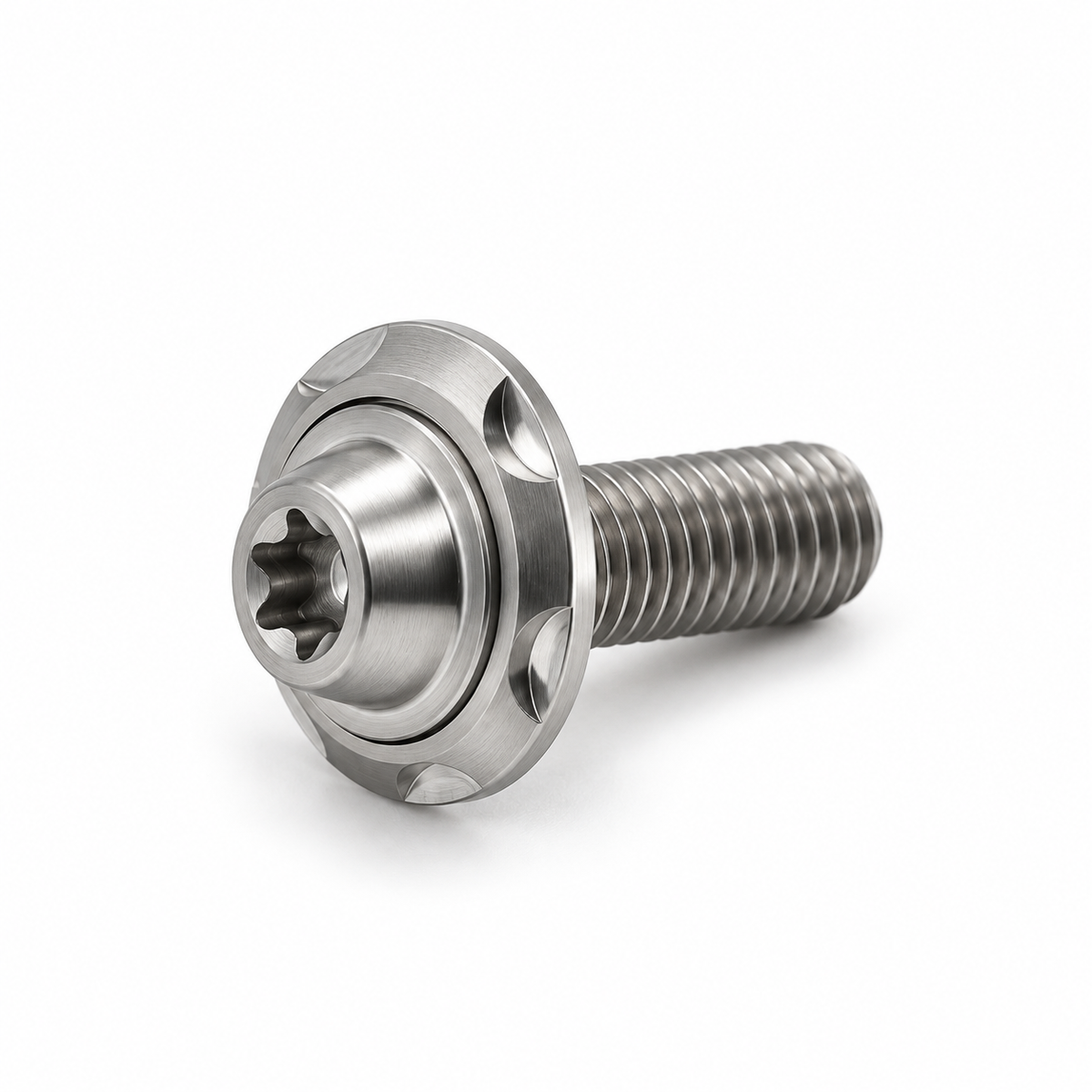 TiHex titanium Low-Profile Torx bout met Step Washer