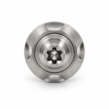 Vooraanzicht van titanium Low-Profile Torx bout met Step Washer