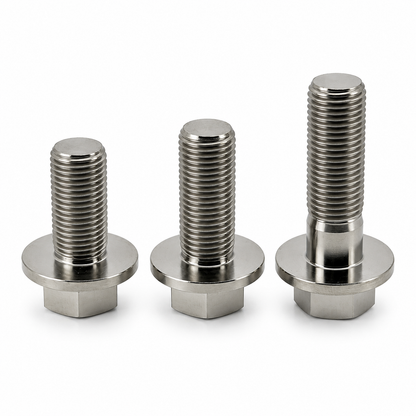 Titanium flensbouten M12x1.25 in drie lengtes
