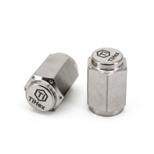 Zilverkleurige TiHex titanium ventieldoppen